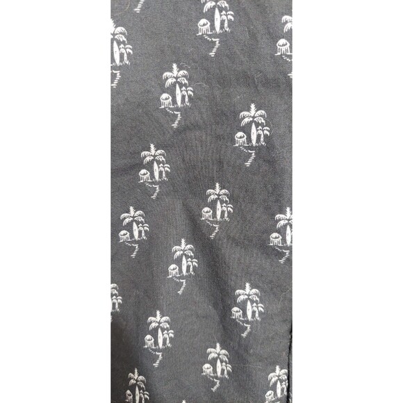 Fundamental Coast Men's Size Large Shirt Top Button Down Black Palm Trees - Picture 3 of 13